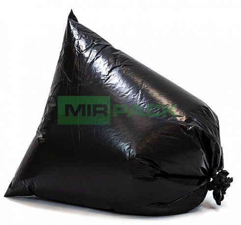Мешки для мусора 240 литров , 10 шт, ПВД, черные, 120 мкм, обезличенные - Вид 1